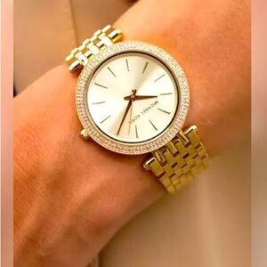 Michael Kors gold tone round Darci watch New